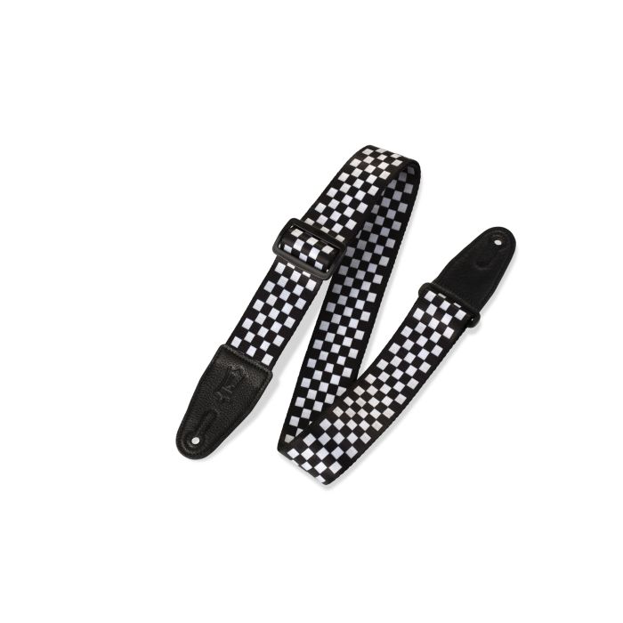 Levy's Guitar Straps MP-28 Black & White Checker Design
