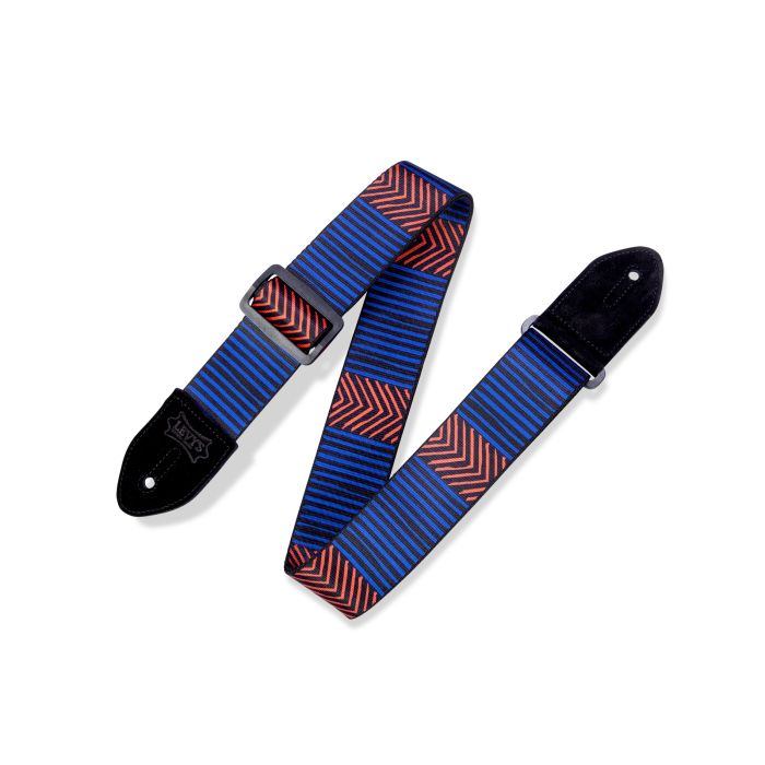 Levy's Guitar Strap MP2TC-001 Blue & Orange Stripes