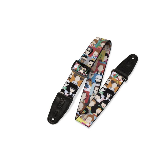 Levy's MPD2-104 Sublimation Face Images Guitar Strap 2 Inches 
