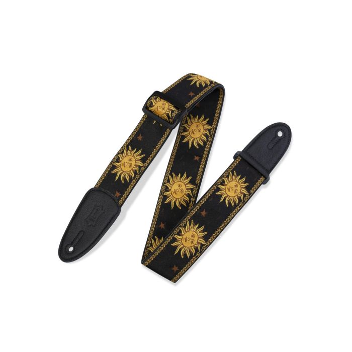 Levy's Guitar Straps MPJG-SUN-BLK jacquard weave Sun Color Black