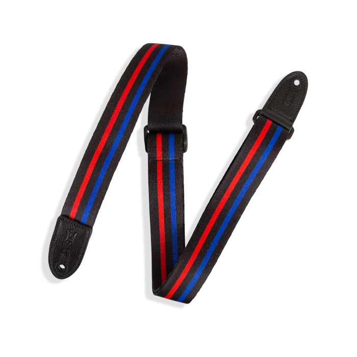 Levy's MPJR-006 Guitar Strap Color RED, Black & Blue 