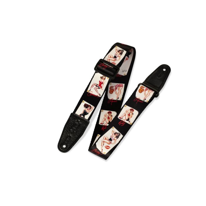 Levy's Guitar Straps MPS2-072 Sonic-Art(TM) polyester guitar strap Model Girl Design
