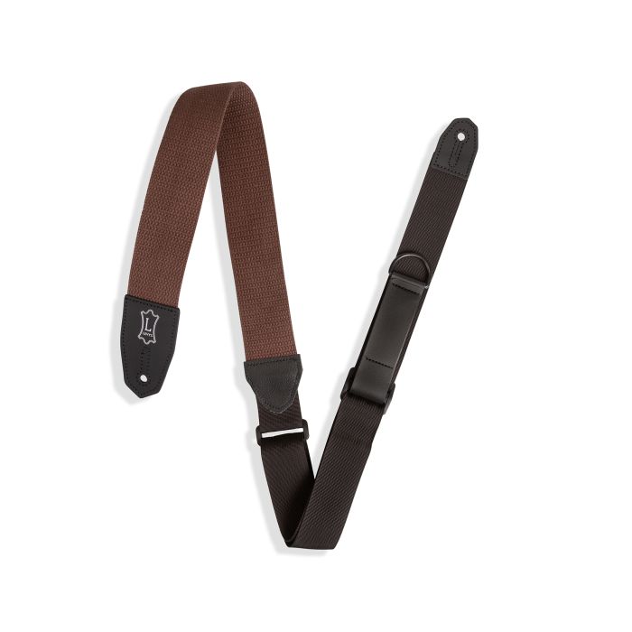 Levy's MRHC-BRN Guitar Strap 3"" Right Height Brown Cotton