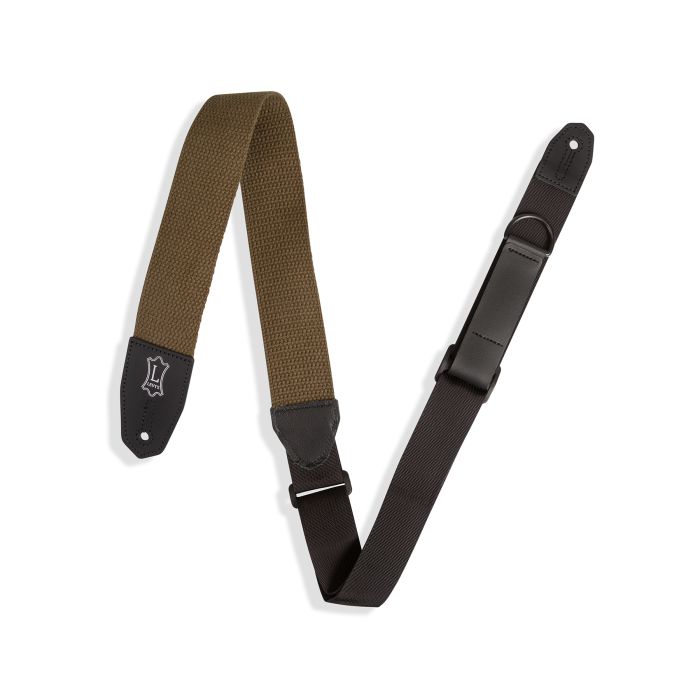 Levy's MRHC-GRN Green Cotton Leather Guitar Strap