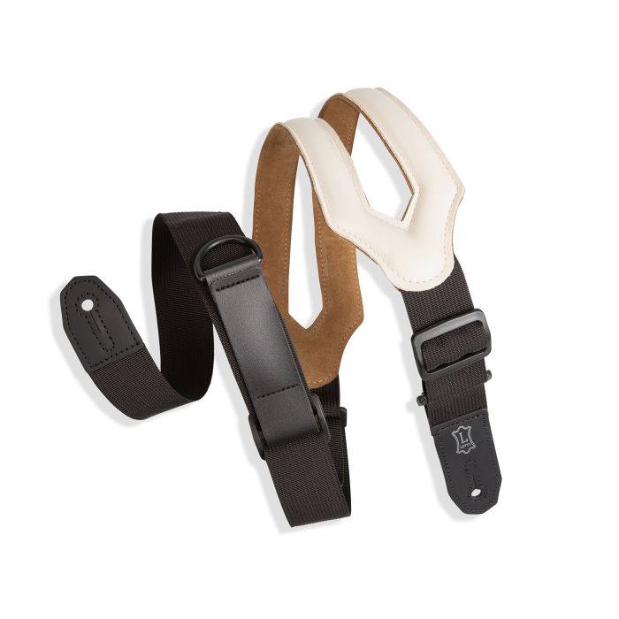 Levy's Guitar Straps MRHSS-CRM RipChord Technology Color Cream & Black