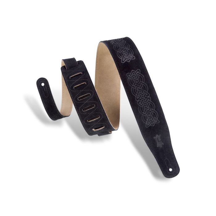 Levy's MS26CK-BLK Guitar Strap Suede Backing Black 
