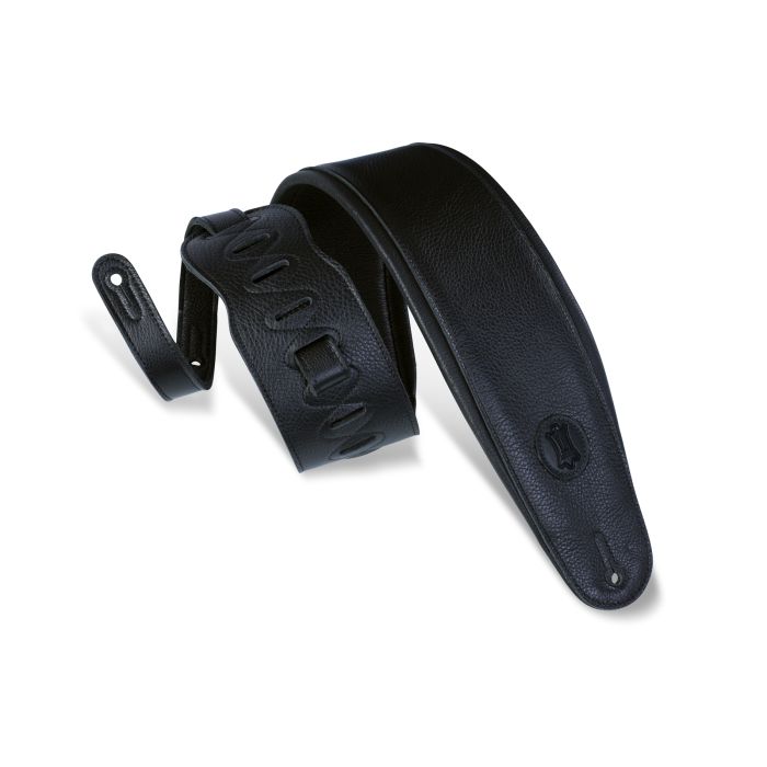 Levy's Bass Guitar Straps MSSB2-4-BLK Black Leather