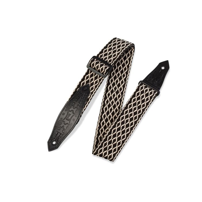 Levy's Guitar Straps MSSC80-BLK/WHT Black & White Design Guitar Strap