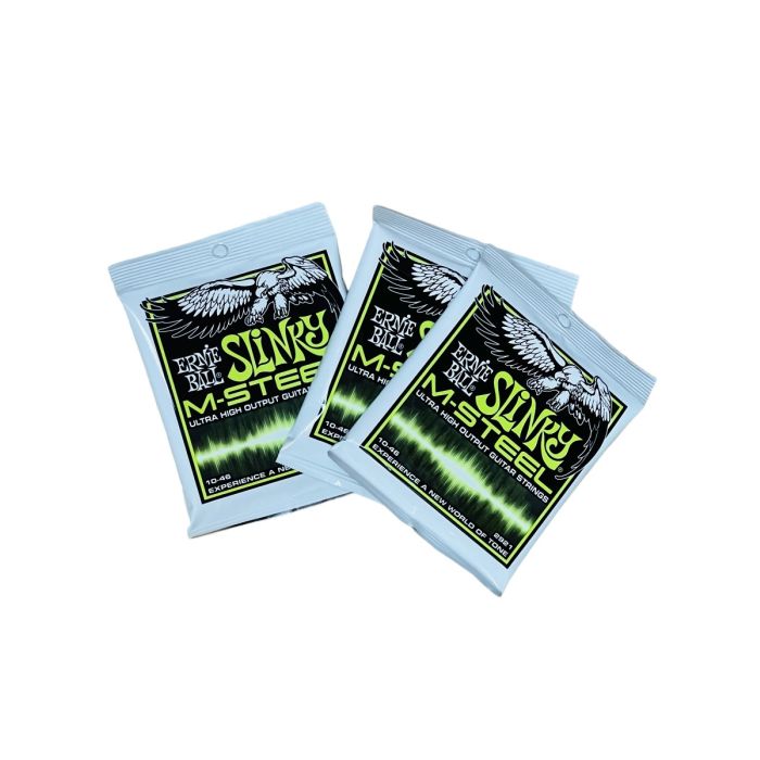 Ernie Ball P02921 M-Steel Regular Slinky Electric Guitar String 3 Set Pack