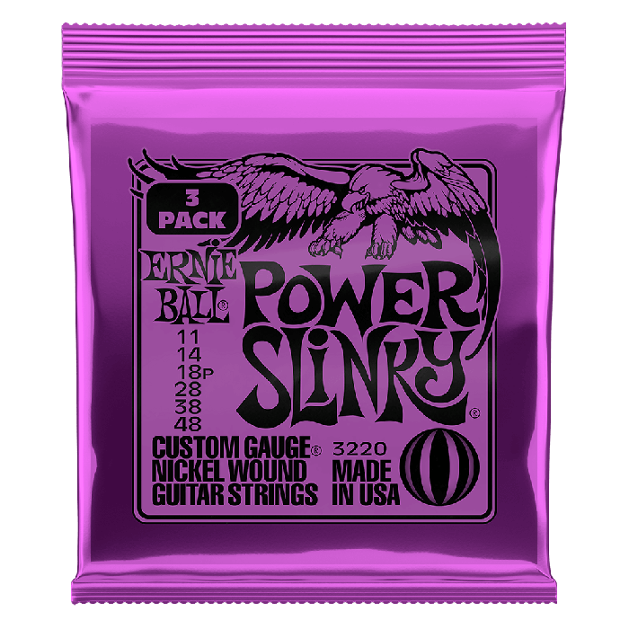 Ernie Ball P03220 Power Slinky 3 Sets Pack Electric Guitar Strings