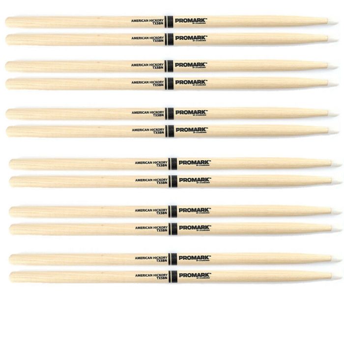 ProMark TX5BN Nylon Tip Drum Sticks 6 Pairs