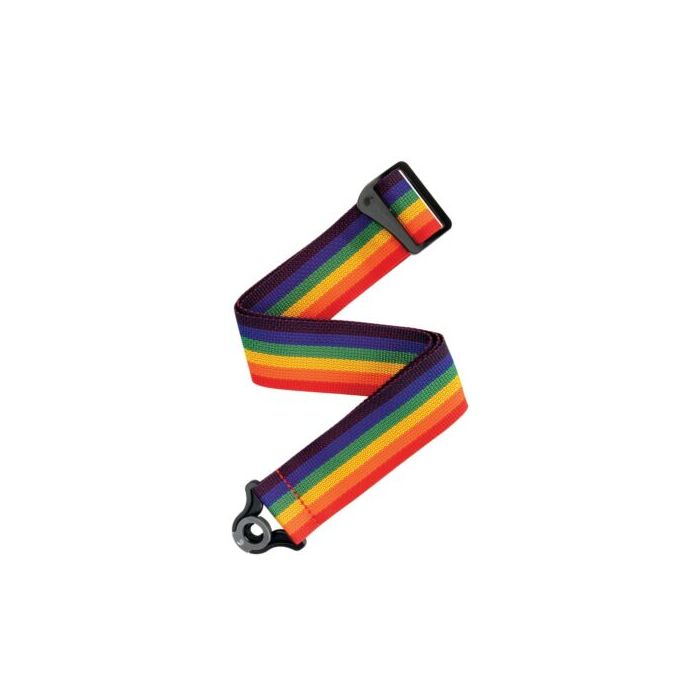 D'Addario Auto Lock Polypro Guitar Strap, Rainbow PWSAL411