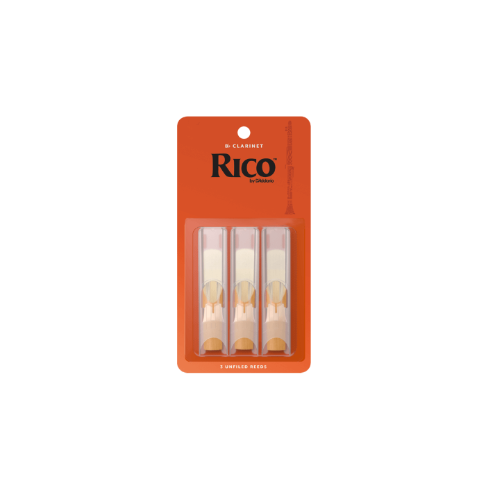 Rico by D'Addario Bb Clarinet Reeds, Strength 3.0, 3-pack
