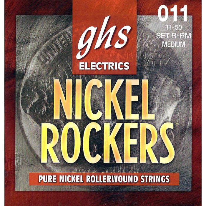 GHS Strings R+RM Nickel Rockers(TM), Rollerwound Pure Nickel Electric Guitar Strings, Medium (.011-.050)