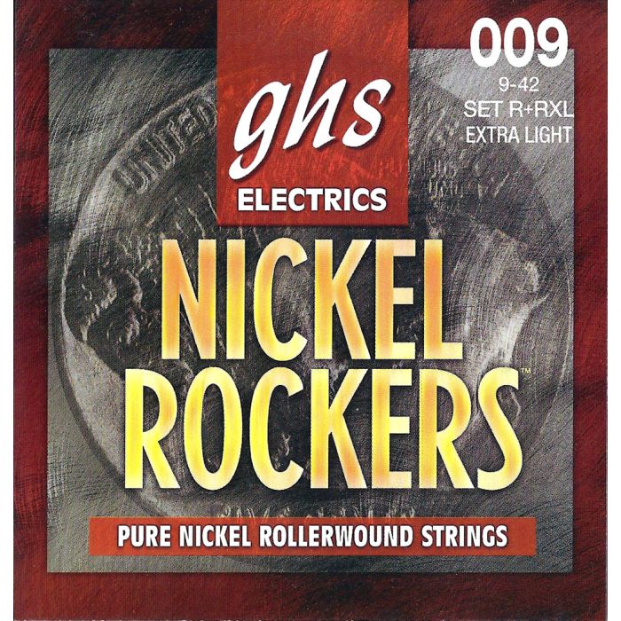 GHS Strings R+RXL Nickel Rockers(TM), Rollerwound Pure Nickel Electric Guitar Strings, Extra Light (.009-.042)