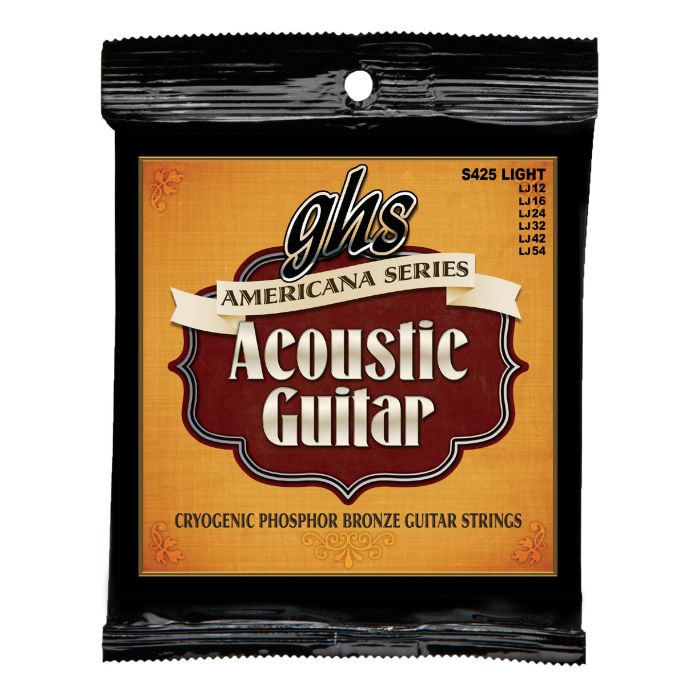 GHS Strings S425 Americana Series Acoustic Guitar Strings, Light (.012-.054)
