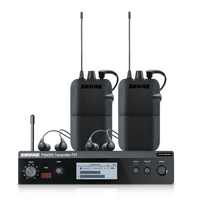 Shure PSM 300 Stereo Personal Wireless Monitor System P3TR112TW TWIN PACK
