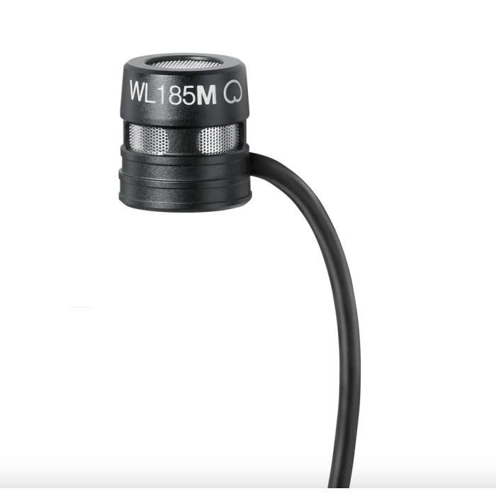 Shure WL185M Cardioid Lavalier Microphone, Available In Black & White
