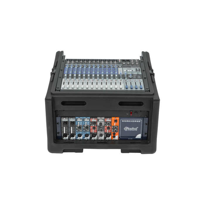 SKB 1SKB-R104W 10 x 4 Compact Rolling Audio Rig and DJ Flight Rack Case - TSA Approved
