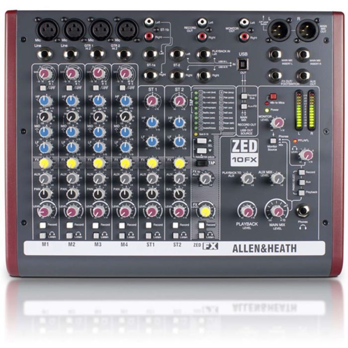 Allen & Heath ZED-10FX Multipurpose Mixer with FX for Live Sound and Recording