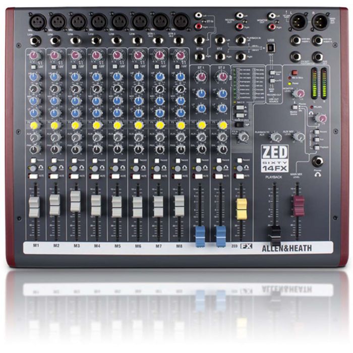Allen & Heath ZED60-14FX Multipurpose Mixer with FX for Live Sound and Recording