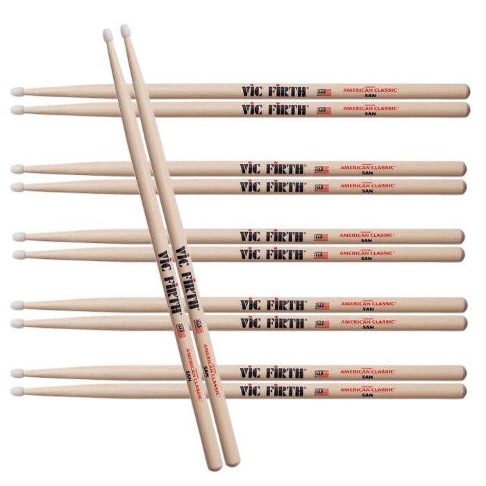 Vic Firth American Classic Drum Sticks  5A Nylon 6 Pair Brick