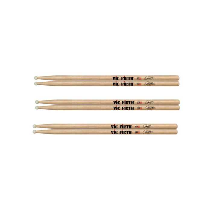 Vic Firth Omar Hakim Drumsticks 3 Pair Bundle