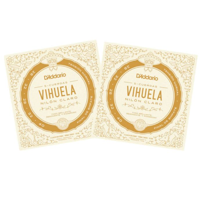 D'Addario MV10N Vihuela Guitar Strings 2 Juegos De Cuerdas Vihuela