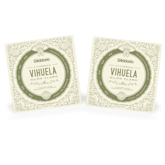 D'Addario MV10C Vihuela Guitar Strings 2 Juegos De Cuerdas Vihuela Alta Tencion