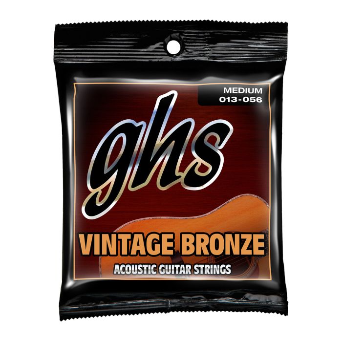 GHS Strings VN-M Vintage Bronze(TM) Acoustic Guitar Strings, Medium (.013-.056)