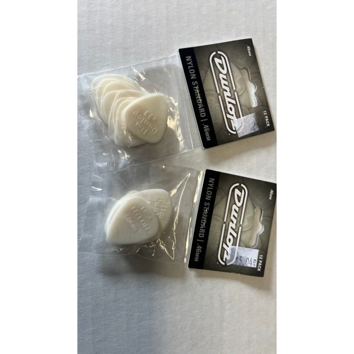 Dunlop Guitar Picks Two 12 Pack Nylon .46mm Light (44P.46)
