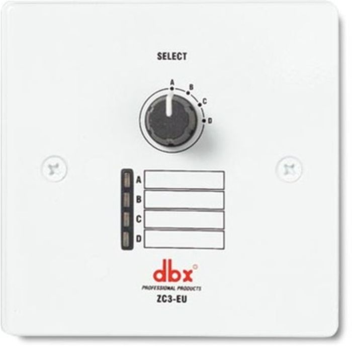 dbx ZC3 Wall Mounted, Program Selecter Zone Controller