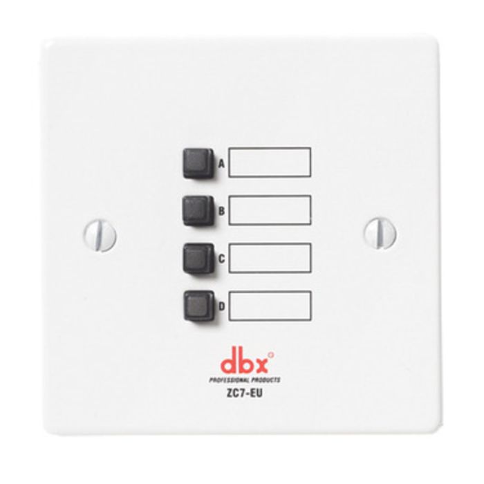 dbx ZC7 Wall Mounted Mic Page Assignment Controller