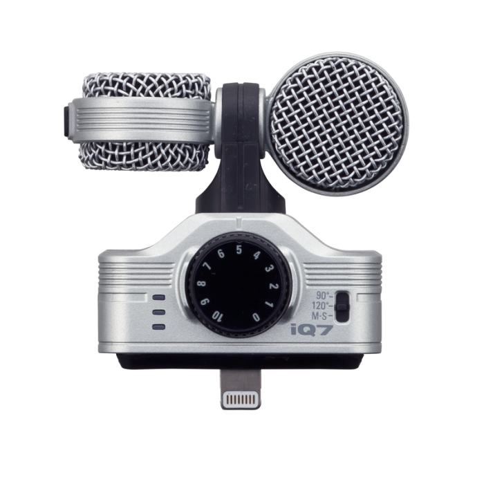 Zoom iQ7 Rotating Mid Side Stereo Capsule - Lightning Connector for iOS