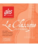 GHS Strings 2300G La Classique® Classical Guitar Strings, Ground Nylon Trebles, Medium High Tension (.029-.043)