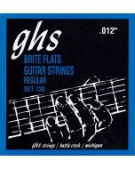 GHS Strings 730 Brite Flats™, Ground Roundwound Alloy 52™ Electric Guitar Strings, Regular (.012-.054)
