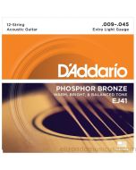 D'Addario EJ41 12-String Phosphor Bronze Extra Light Acoustic Guitar Strings
