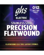 GHS Strings 900 Precision Flats™, Stainless Steel Flat Wound Electric Guitar Strings, Light (.012-.050)