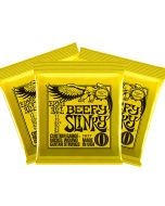 Ernie Ball 2627 Beefy Slinky Nickel Wound Guitar Strings 3 Sets Pack