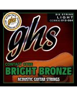 GHS Strings CCBB30 Contact Core™ Bright Bronze™, 80/20 Copper-Zinc Alloy, Acoustic Guitar Strings, Light (.012-.054)