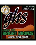GHS Strings CCBB40 Contact Core(TM) Bright Bronze(TM), 80/20 Copper-Zinc Alloy, Acoustic Guitar Strings, Medium (.013-.056)