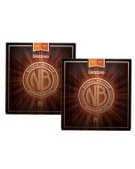 D'Addario NB1047 Nickel Bronze Strings 2 set Pack UPC 019954182199