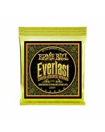 Ernie Ball EVERLAST LIGHT COATED 80/20 BRONZE GUITAR STRINGS UPC 749699125587