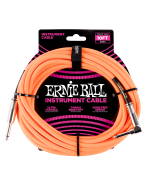 Ernie Ball PO6079 Braided Instrument Cable 10 Ft. NEON ORANGE UPC 749699100331