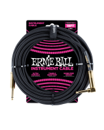 Ernie Ball PO6086 Braided Instrument Cable 18 Ft. BLACK UPC 749699100409