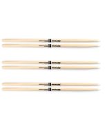 ProMark TX747N (3 pairs) HICKORY NYLON TIP Drum Sticks - "ROCK" UPC 616022105489