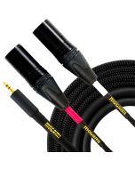 Mogami 3.5 TRS to Dual XLRM 3 ft (GOLD 3.5 2 XLRM 03)