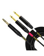 Mogami INSERT or L/R SPLIT TRS to Dual TS 25 ft (GOLD INSERT TS-25)