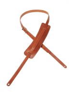Levy's Guitar Straps M25-BRN 5/8 in. veg-tan leather guitar strap. Holly Deluxe Series beauty and craftsmanship