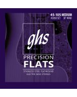 GHS Strings M3050 4-String Precision Flatwound(TM), Stainless Steel Flat Wound Bass Strings, Long Scale Plus (.045-.105)